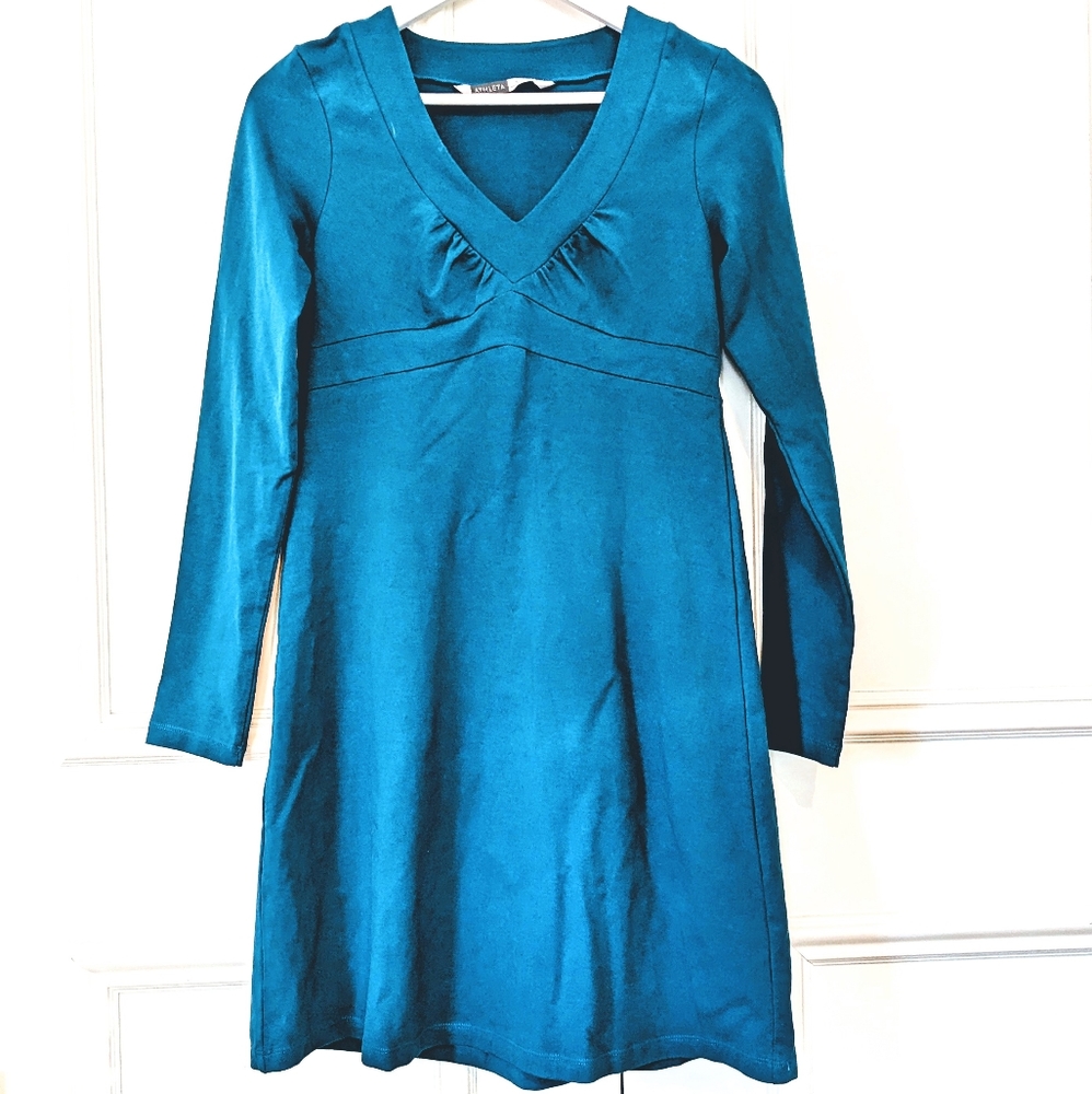 Athleta teal blue dress